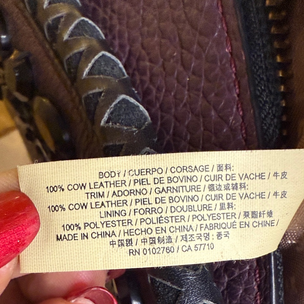 Kate Spade Anderson Way Reiley embellished satchel in deep plum pebbled leather - Picture 12 of 16